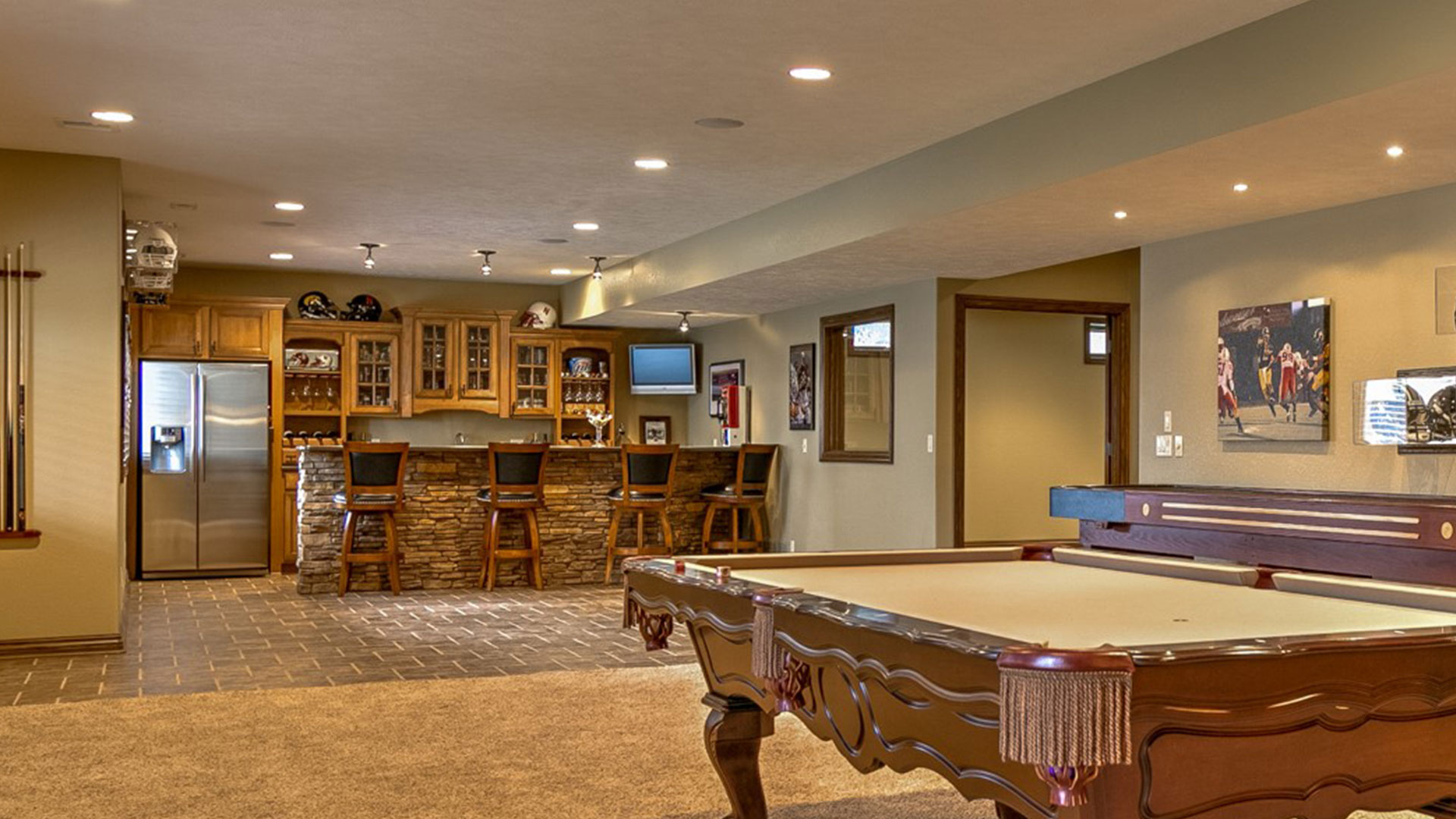 Next Generation Enterprises | Omaha, NE | custom home basement bar area